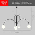 Modern red decorbites designer line chandelier living room globe light