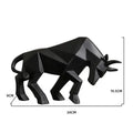 Modern red decorbites geometric bison sculpture living room decor