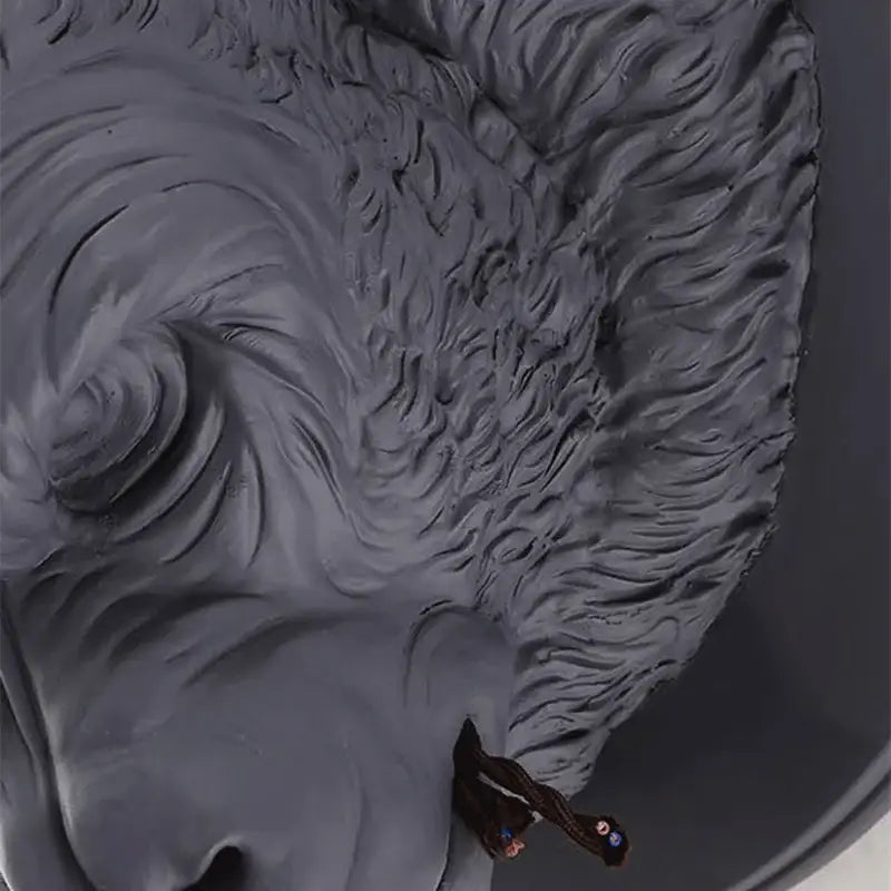Modern retro dark gray gorilla resin wall lamp bedroom sconce