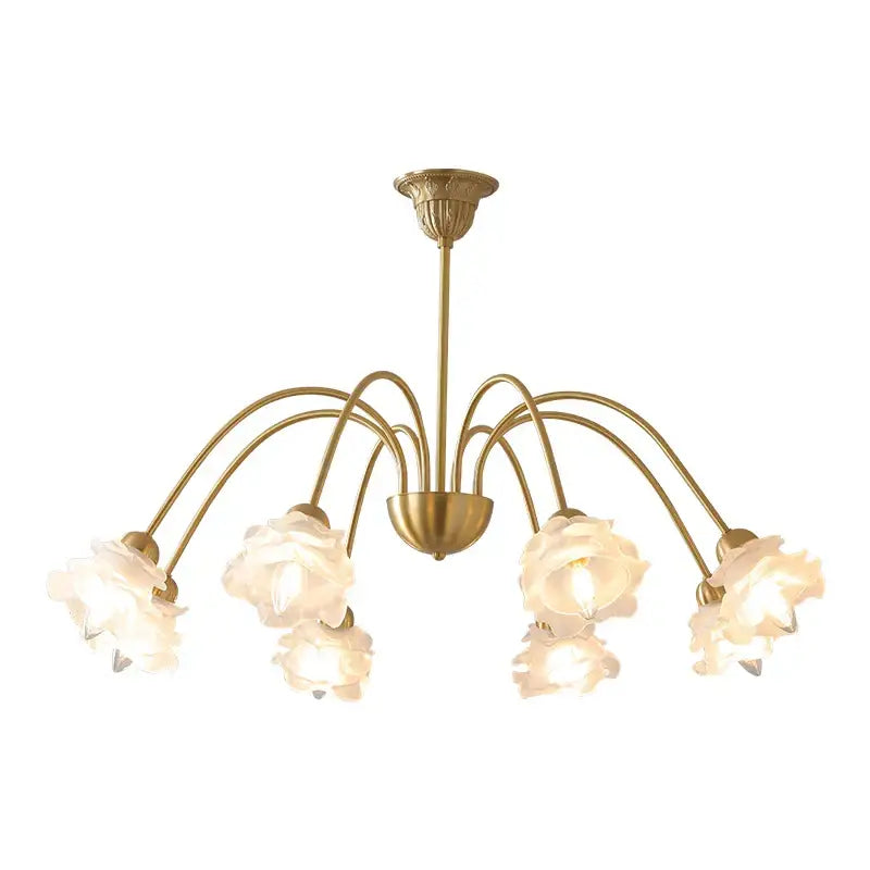 Modern retro gold decorbites elegant flower chandelier dining room