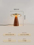 Modern retro gold lustre wood table lamp bedroom ceramic light