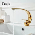 Modern rose gold & black brass basin faucet bathroom mixer tap