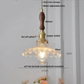 Modern rose orange & creamy white glass led pendant light kitchen