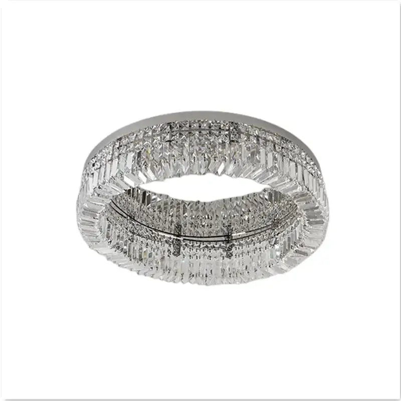 Modern round crystal led ceiling light bedroom chandelier