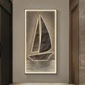 Modern sailboat stone led wall lamp living room decor