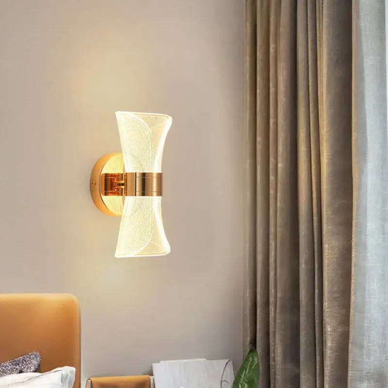 Modern sculptural decorbites gold nordic acrylic wall lights bedroom