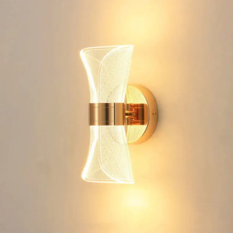Modern sculptural decorbites gold nordic acrylic wall lights bedroom
