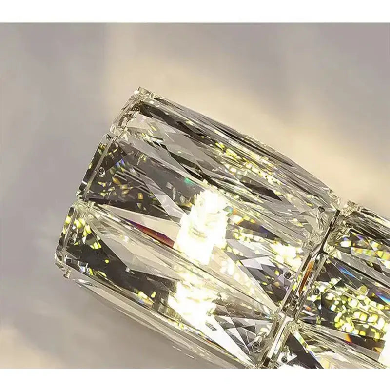 Modern segmented crystal wall lamp living room warm led light