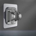 Modern silver & black adjustable shower holder bracket bathroom accessory