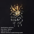 Modern silver & black crystal pendant chandelier dining room branch design