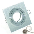 Modern silver & chrome square ceiling downlight frame living room