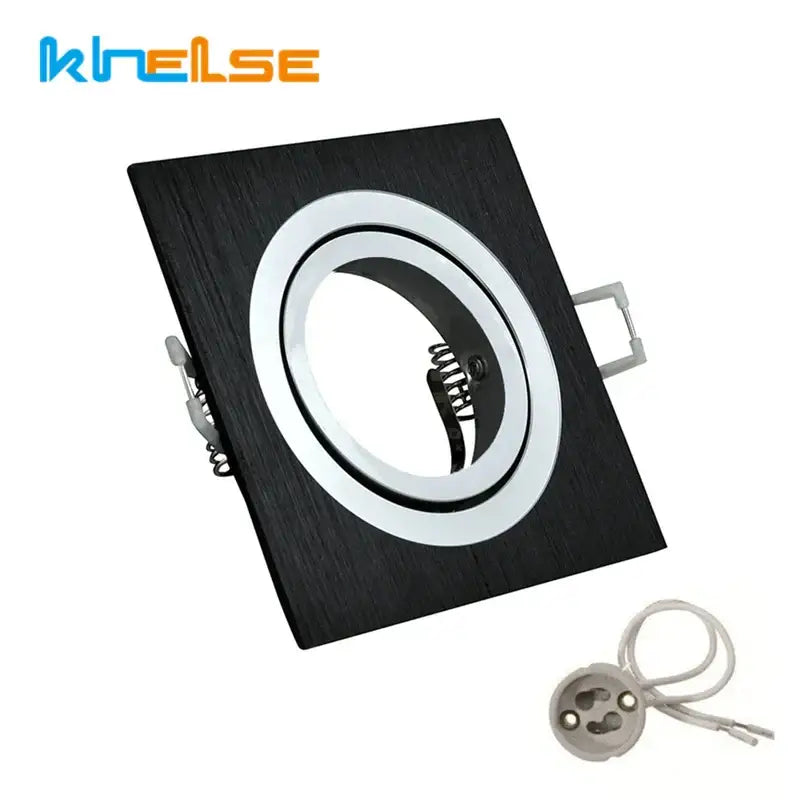 Modern silver & chrome square ceiling downlight frame living room