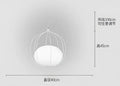 Modern silver & copper birdcage glass ball pendant light dining room
