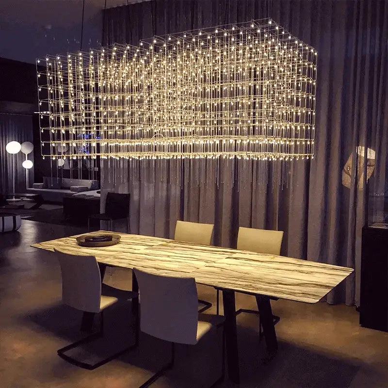Modern silver decorbites cosmos chandelier for dining room