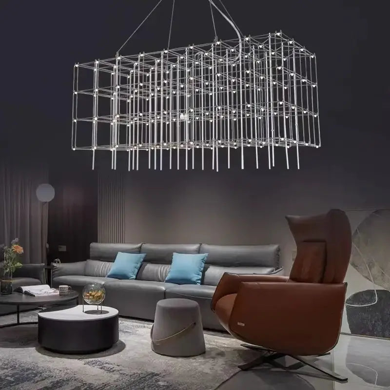 Modern silver decorbites cosmos chandelier for dining room
