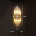 Modern silver geometric crystal strip led wall lamp bedroom sconce