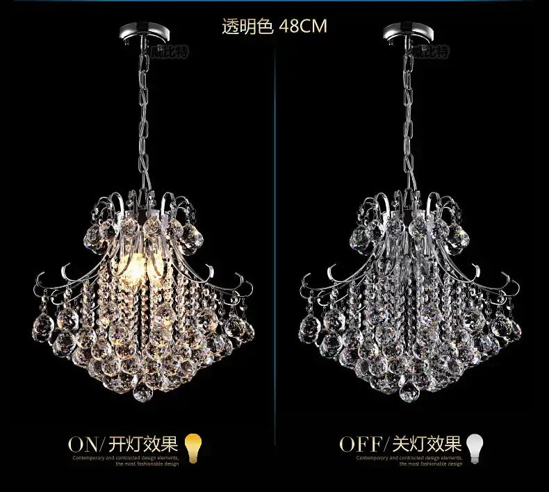 Modern silver & gold decorbites crystal chandelier living room pendant light
