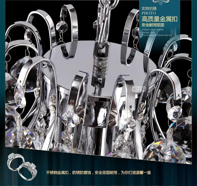 Modern silver & gold decorbites crystal chandelier living room pendant light