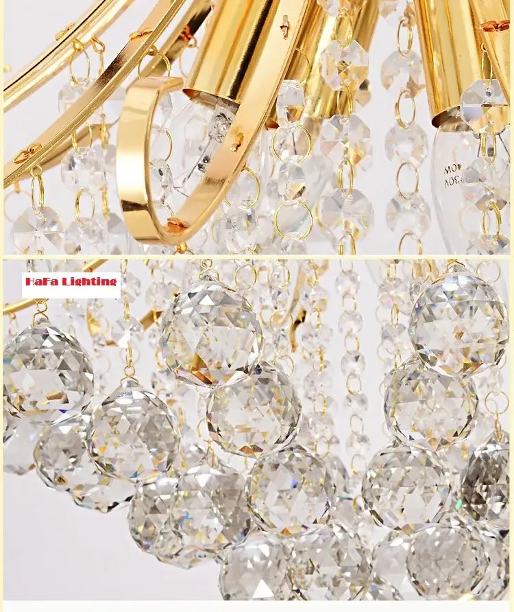 Modern silver & gold decorbites crystal chandelier living room pendant light