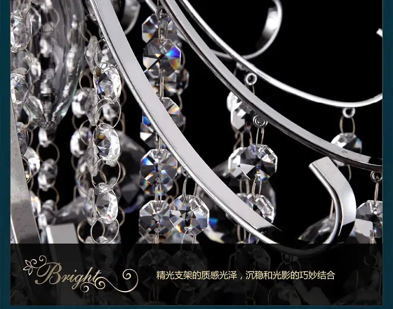 Modern silver & gold decorbites crystal chandelier living room pendant light