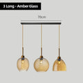 Modern smoked glass chandelier pendant lights set of 4 for kitchen