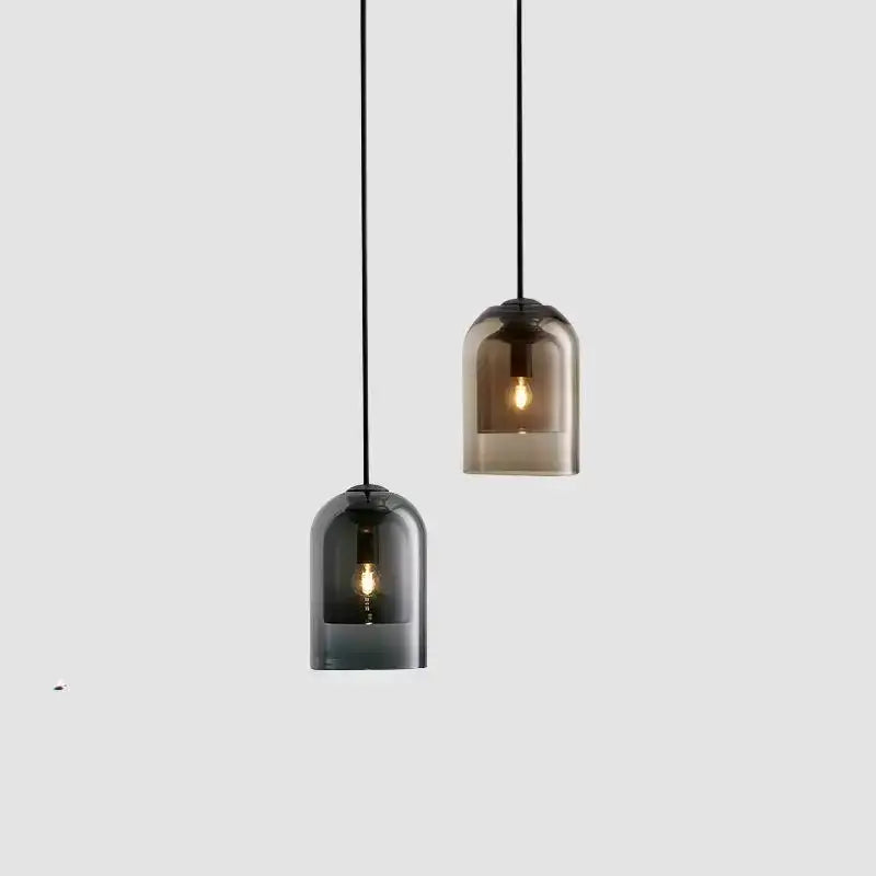 Modern smoked glass led chandelier for dining room