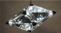 Modern smoky gray & amber diamond glass led pendant light living room