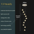 Modern spiral crystal led ceiling chandelier for staircase kitchen
