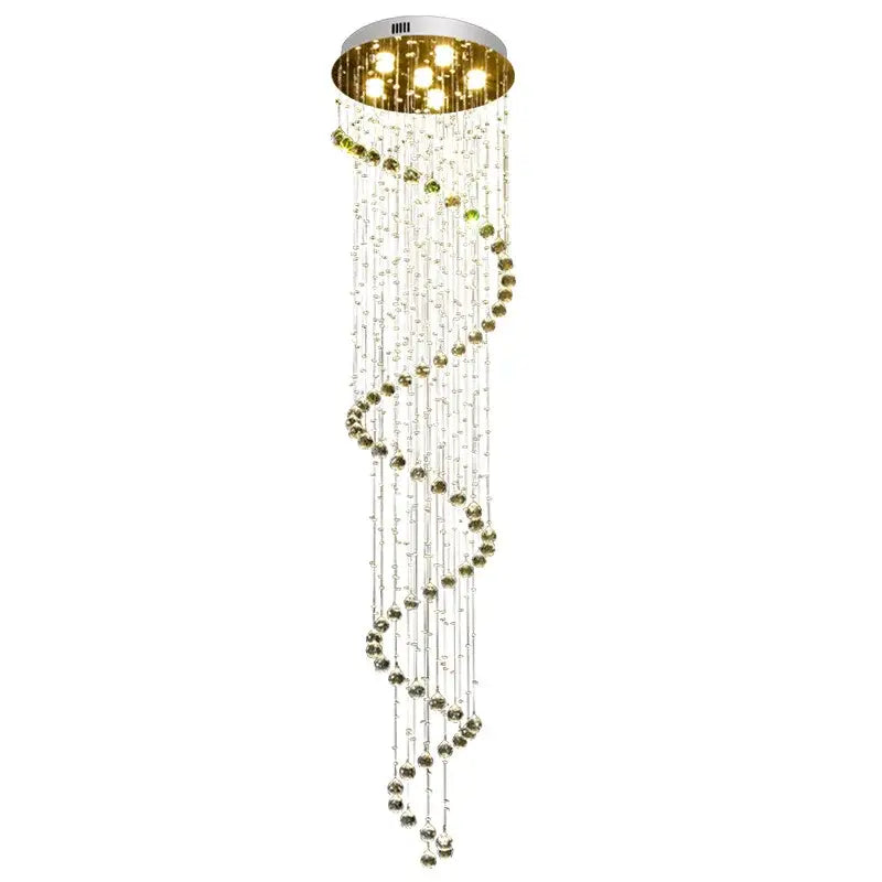 Modern spiral decorbites crystal chandelier for living room staircase