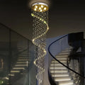 Modern spiral decorbites crystal chandelier for living room staircase