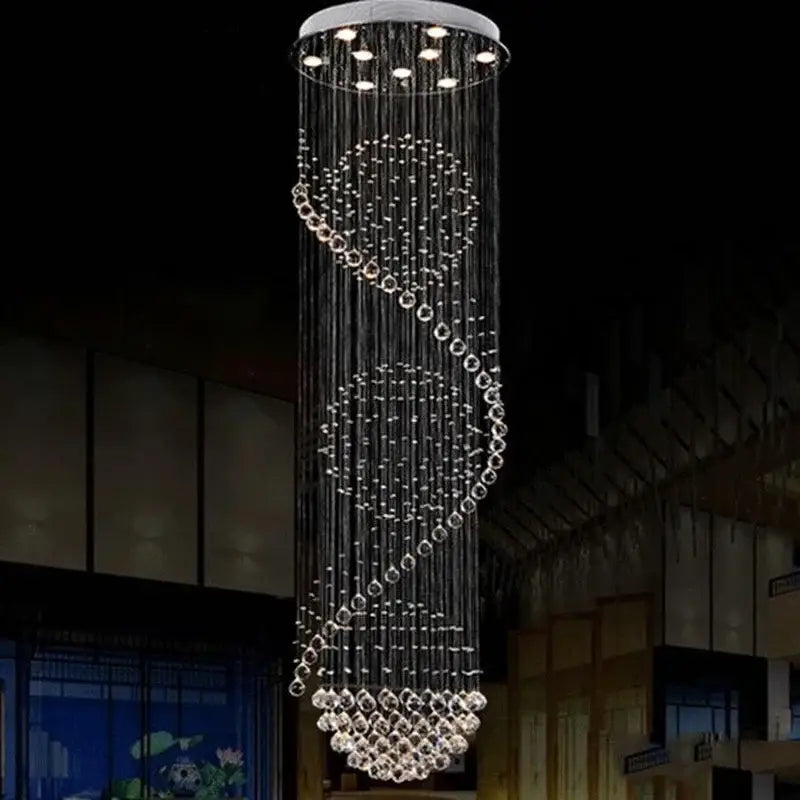 Modern spiral decorbites crystal led chandelier dining room light