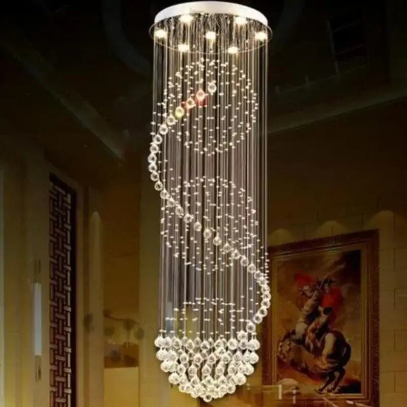 Modern spiral decorbites crystal led chandelier dining room light