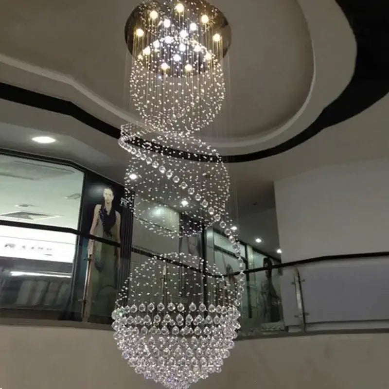 Modern spiral decorbites crystal led chandelier dining room light