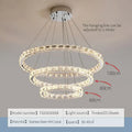 Modern spiral interlocking decorbites crystal chandelier living room
