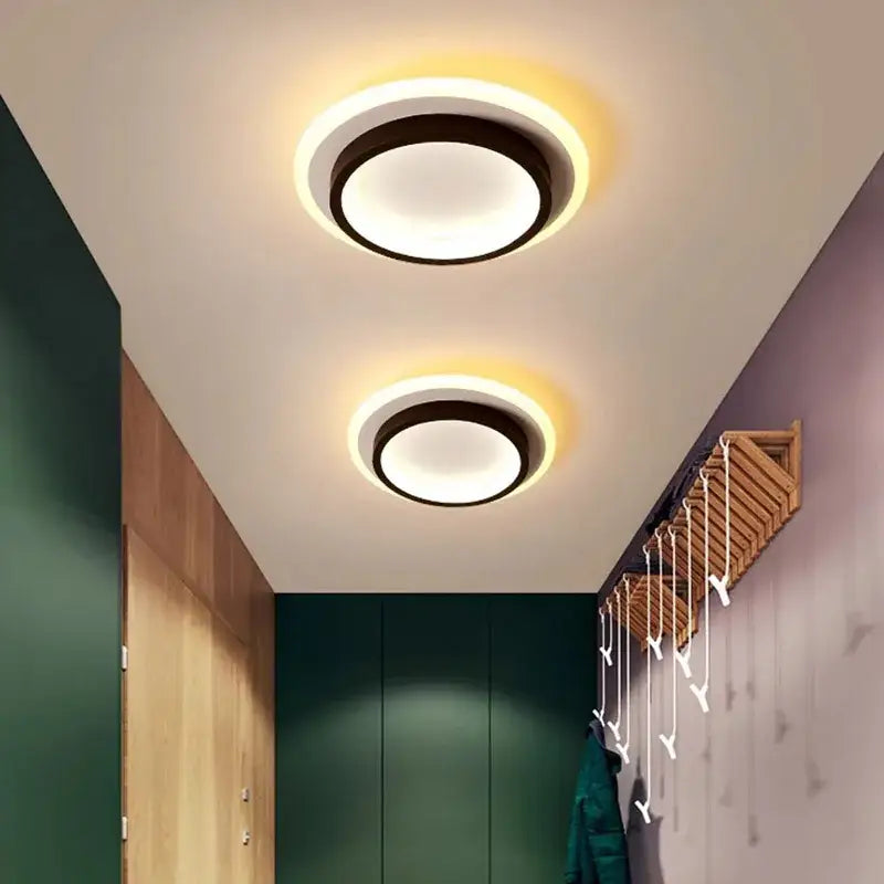 Modern square black led ceiling light for bedroom