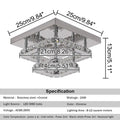 Modern square crystal ceiling chandelier dining room led light