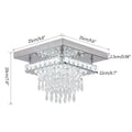 Modern square crystal flush mount ceiling light kitchen fixture