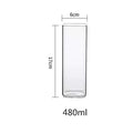 Modern square glass coffee tea mug kitchen drinkware