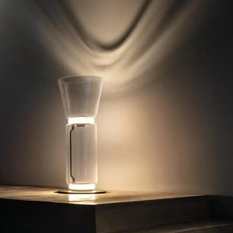 Modern stacked glass led floor lamp living room lighting