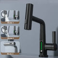 Modern stainless steel digital display basin faucet bathroom temp control