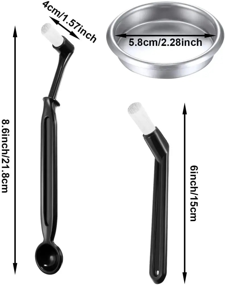 Modern stainless steel espresso machine cleaning kit kitchen accessory
