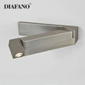 Modern stainless steel led bedside wall light bedroom reading sconce