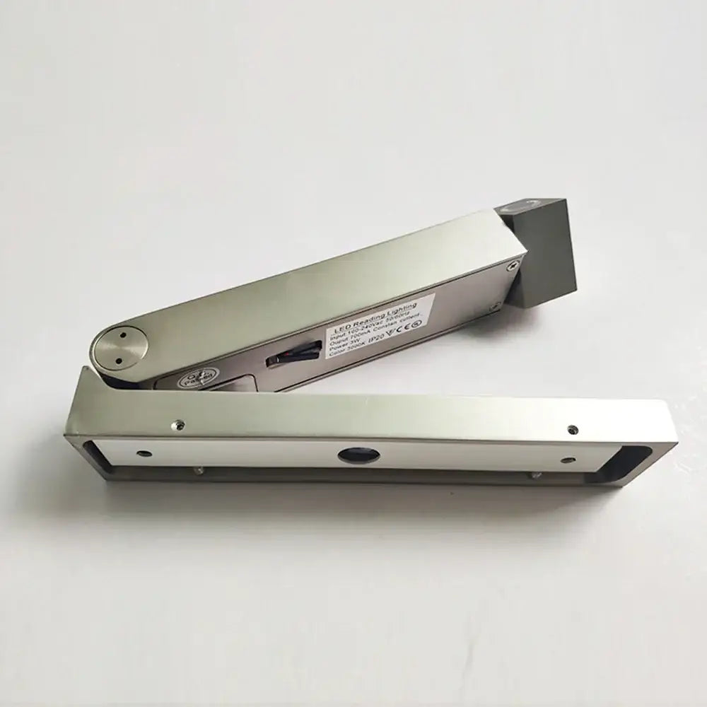 Modern stainless steel led bedside wall light bedroom reading sconce