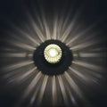 Modern sunburst crystal led flush mount ceiling light for living room