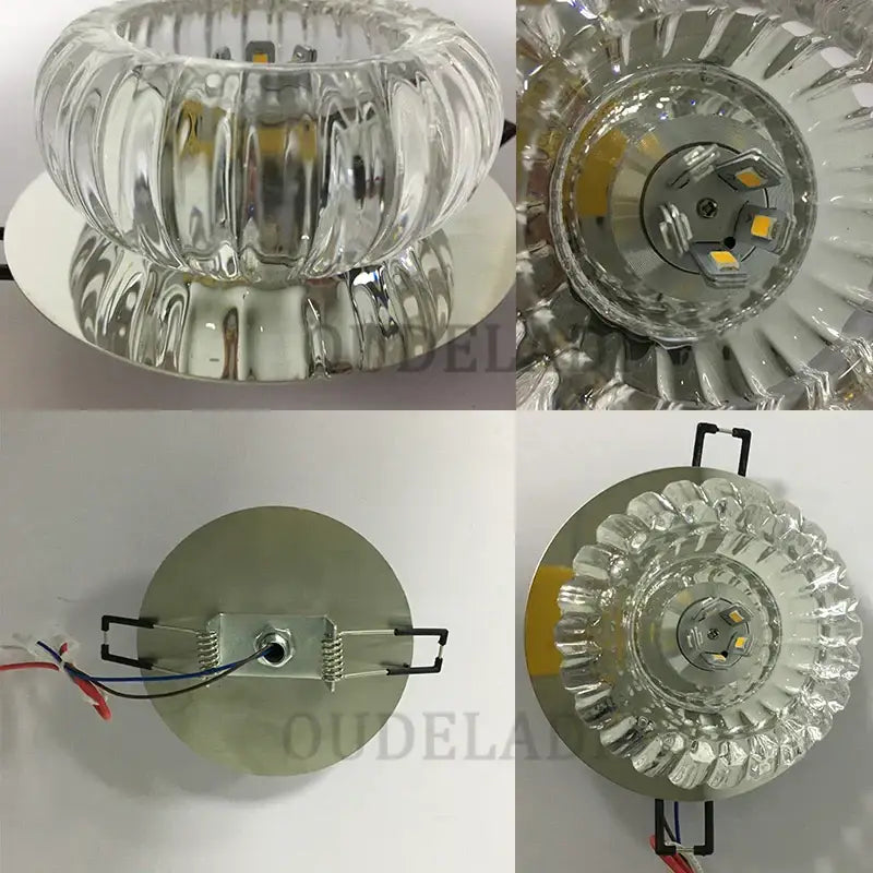 Modern sunburst crystal led flush mount ceiling light for living room