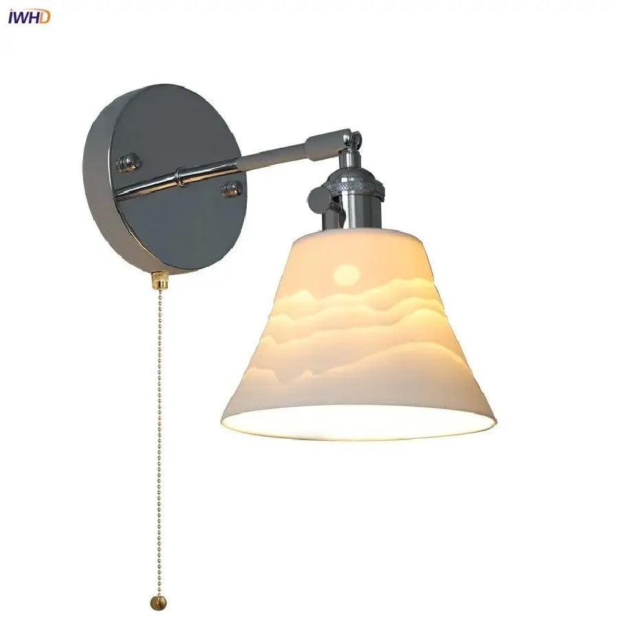 Modern sunrise iron ceramic led wall light living room sconce