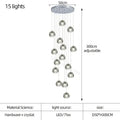 Modern teardrop crystal led chandelier living room pendant light