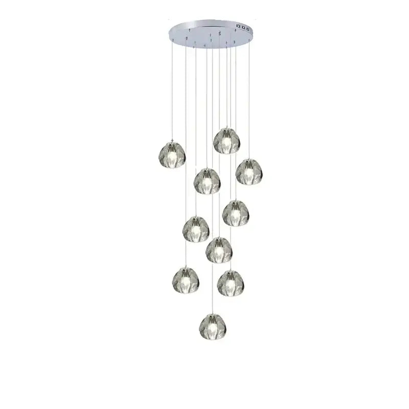 Modern teardrop crystal led chandelier living room pendant light