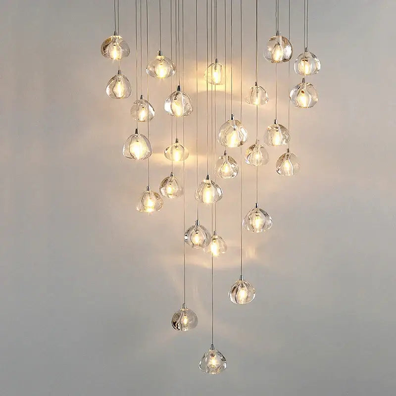 Modern teardrop crystal led chandelier living room pendant light