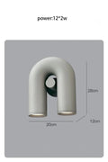 Modern terracotta led u-shaped wall lamp for living room staircase
